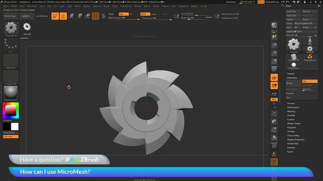 #AskZBrush - _How can I use MicroMesh__ (720p)