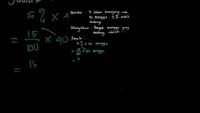 Di dalam keranjang ada 40 mangga. 15% dari... | Gemar Matematik | Kelas 6 | Matematika смотреть онлайн
