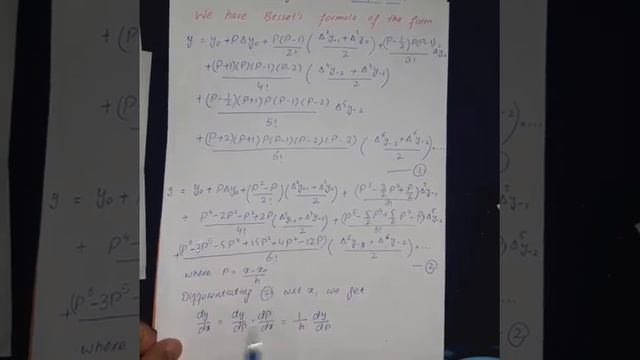 Derivation of Bessel's formula for derivative (Numerical Analysis II lecture 7) смотреть онлайн