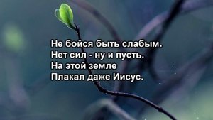Не бойся быть слабым