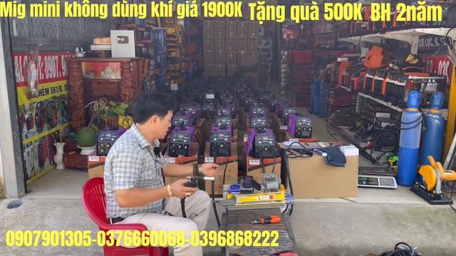 🔴Máy Hàn mig mini không dùng khí giá nhà máy 1900K tặng quà 500k BH 2năm
