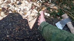 Как надо рубить толстое дерево