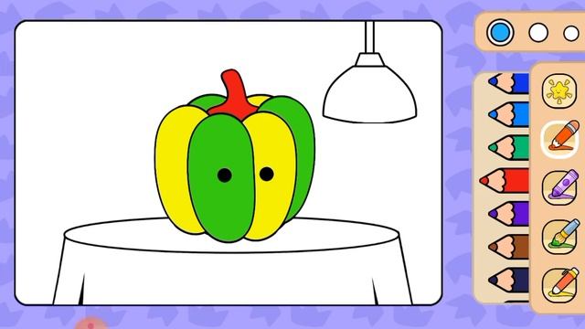 Menggambar dan mewarnai paprika