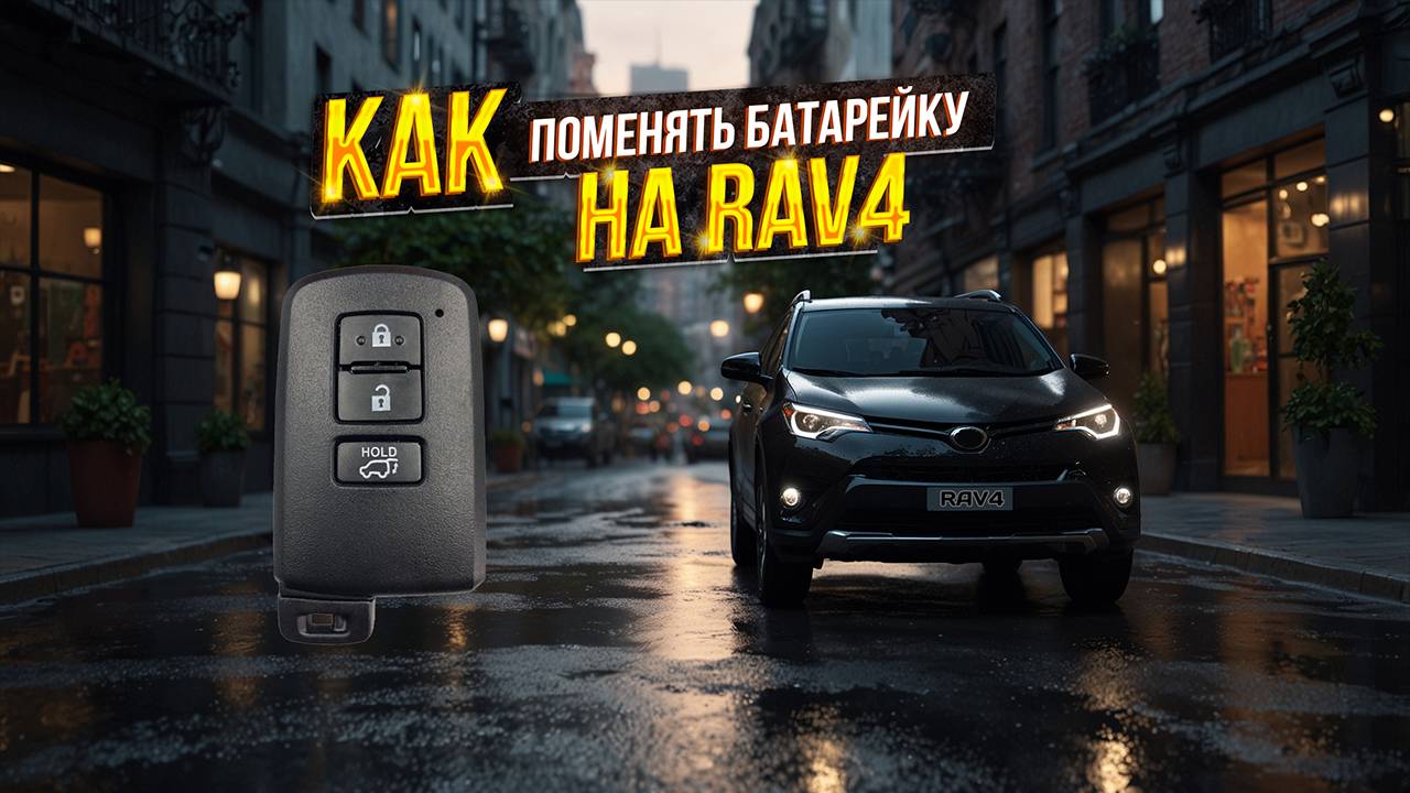 Как самостоятельно заменить батарейку в в ключе Тойота рав4 и не сломать корпус? смотреть онлайн