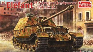 Распаковка Amusing Hobby 1 35 35A033 schwerer Jagdpanzer Elefant