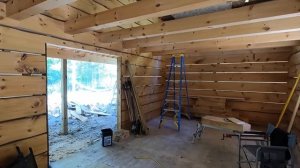 Строительство стен дома методом амбарной доски.mp4