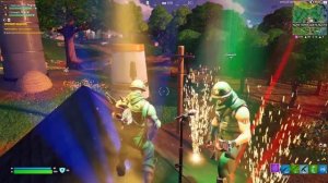 Fortnite. Soldiers at War (Hardrock break on the roof). Master of Puppets.