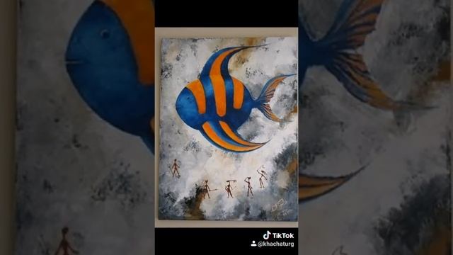Наскальная живопись. Рыба. Rock painting. Fish