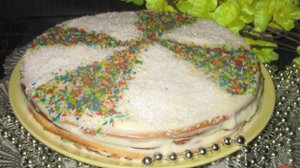 Торт Молочная девочка с бананами