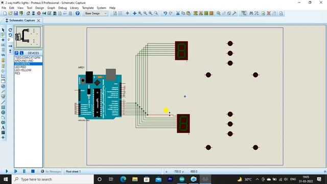 Take Control of Traffic: Build a 2-Way Traffic Lights System using Proteus Simulator