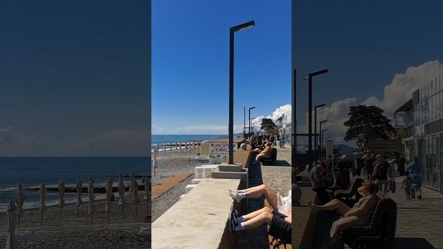 АДЛЕР. 15 МАЯ. НАБЕРЕЖНАЯ. ПЛЯЖ ЧАЙКА. #море смотреть онлайн