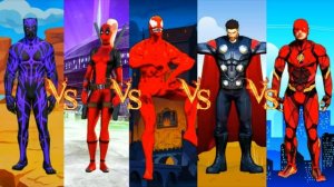 BLACK PANTHER DANCE vs LADY DEADPOOL vs CARNAGE vs THOR vs FLASH : SUPERHERO DANCE CHALLENGE FUNNY