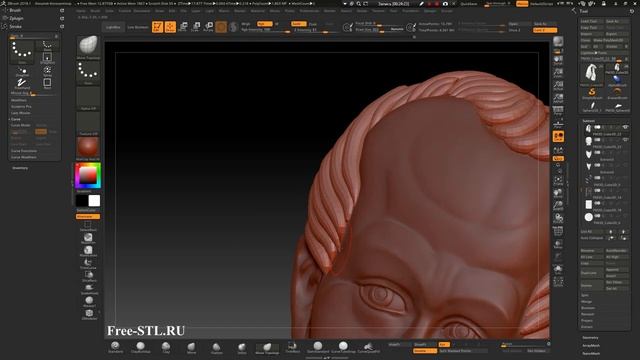 ZBrush создание модели иконы для ЧПУ. Урок 10