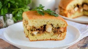 Аппетитный, питательный и румяный. ЗАЛИВНОЙ ПИРОГ С КУРИЦЕЙ