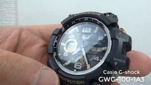 Casio G-shock GWG-100 GWG-100-1A3 MAD MUSTER muster of G illuminator