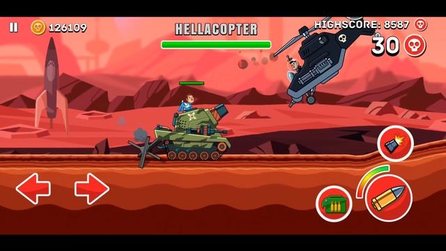 BOSS HELLACOPTER VS ALL 23 TANKS in Hills of Steel. Games Tanks