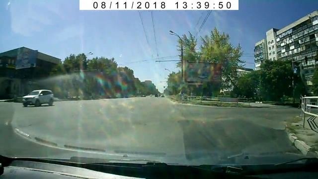 Не удачная подстава на пешеходном переходе