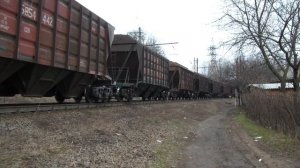 ВЛ80Т-1341 и ВЛ80К-691 с грузовым поездом