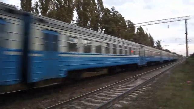 Восьмивагонка эр9м-384 №7011 святошин-тетерев пл.Новобеличи перегон Святошин-Беличи