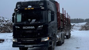 Тягач Скания с полуприцепом. Не работа , а санаторий .