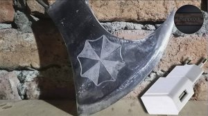 Травление металла зарядкой от телефона