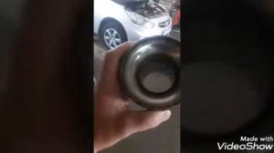 Установка пламегасителя в пустой катализатор Хендай Солярис
