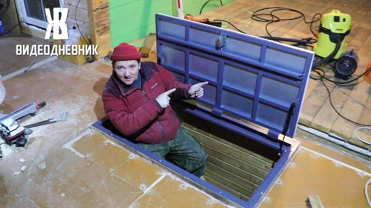 ЗАКРЫЛ ПОЛЫ и сделал ЛЮК. Ремонт дома  в деревне. Гостиная . ЧАСТЬ 2.  Январь 2024 ЖКВ Саморучка