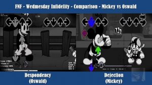 FNF - Wednesday's Infidelity - Comparison - Mickey vs Oswald (Despondency & Dejection)