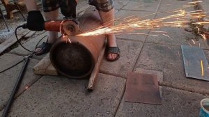 Мангал из газового баллона пропан. Металлический,овальный, барбекю,для казана,гриль,коптильня,шампур