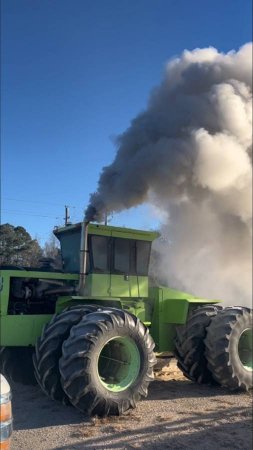 Холодный старт трактора John Deere
