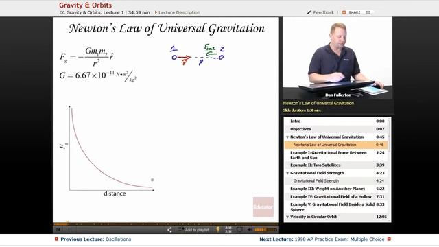 “Gravity & Orbits” | AP Physics C: Mechanics with Educator.com смотреть онлайн