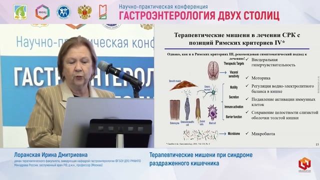 Лоранская Ирина Дмитриевна Терапевтические мишени при синдроме раздраженного кишечника