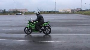 Экзамен на категорию А -  Змейка, колейная доска, на малой скорости Stels CB 200. exercise bike