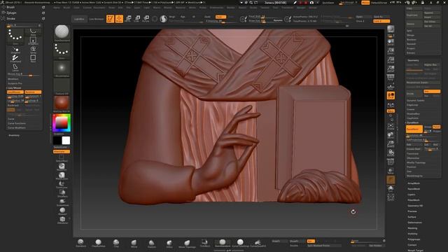 ZBrush создание модели иконы для ЧПУ. Урок 7