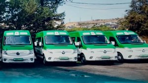 Электрические микроавтобусы начали курсировать по Душанбе