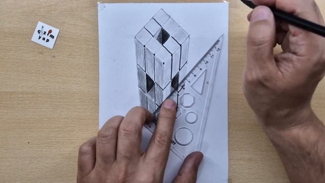 3d drawing easy cube on paper how to draw 3d смотреть онлайн