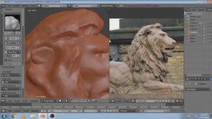 Lion Blender Speed Sculpt Timelapse