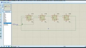 Ring Counter | Digital Circuit Design | Proteus Software (shift register)