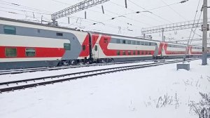 ЭП1М-727 с двухэтажным поездом №36 Санкт-Петербург Адлер