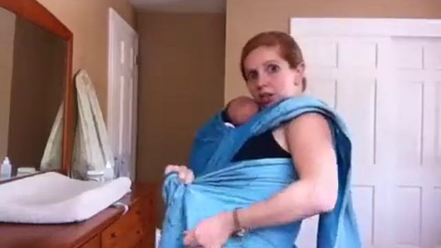 Kangaroo Carry with a Newborn in a Woven Wrap