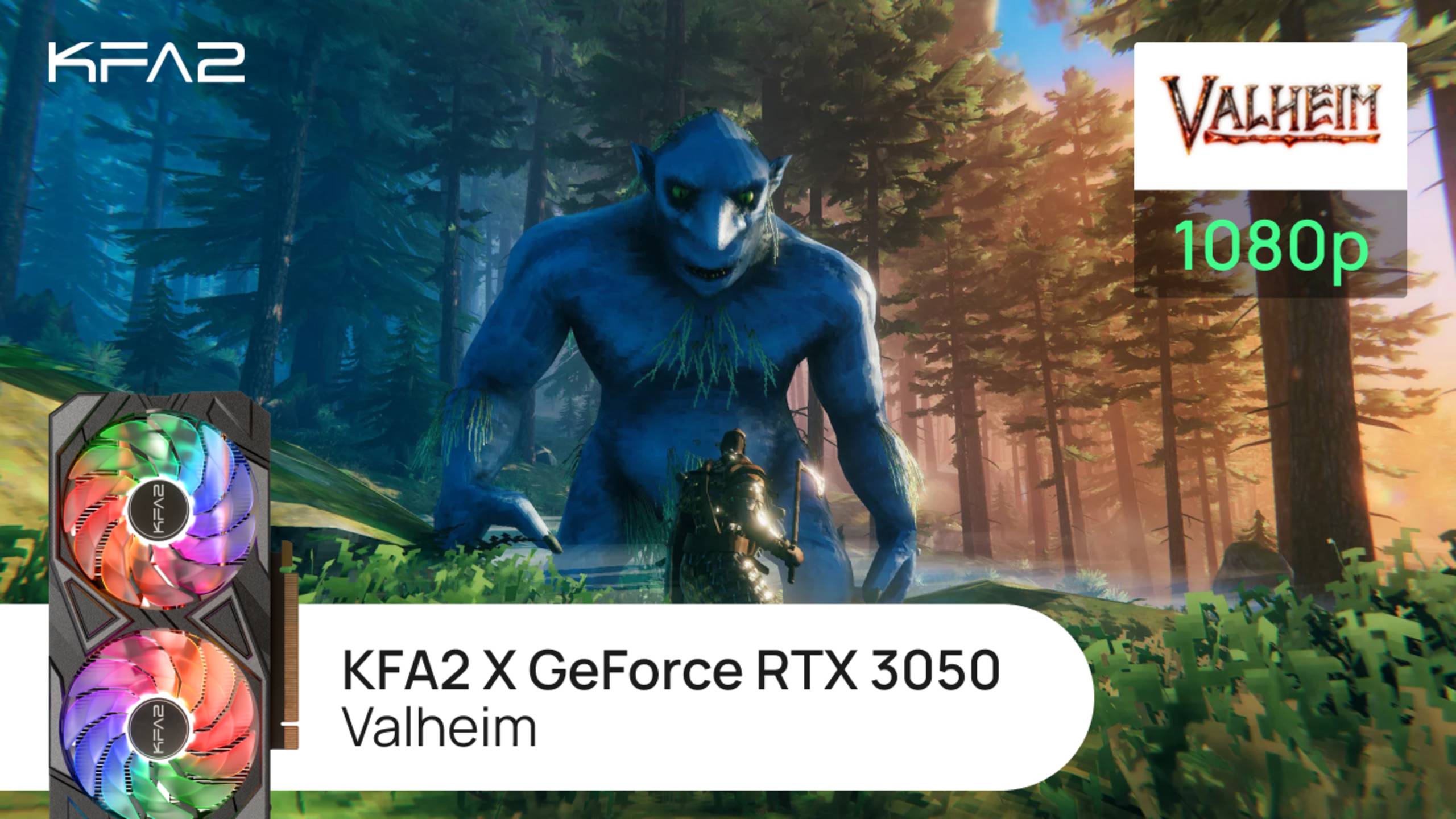 Valheim | KFA2 X GeForce RTX 3050 Black | 1080p (Full HD) разрешение