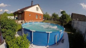 Поставили на даче бассейн