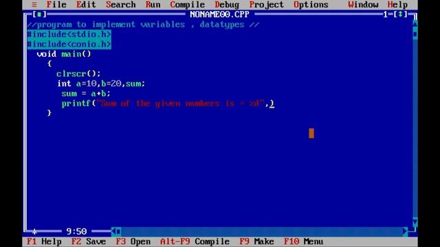 C programming tutorial for beginners | datatypes | variables | Scanf Function