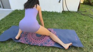 Light Stretching in Mini Skirt