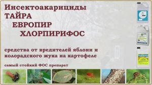 Хлорпирифос, Тайра и Европир - средства от вредителей яблони и картофеля. Обзор инсектоакарицида