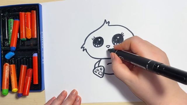 Рисование для детей - как нарисовать зайчика. Кавайные рисунки (kawaii) смотреть онлайн