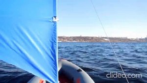 Пвх-лодка Gora63m под мотором "Yamaha-4" и под парусом 1,7 квадрата