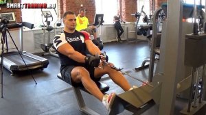 Тяга нижнего блока узким хватом | Спина и руки.