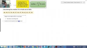 Calculating the Median of Simple Data Sets