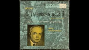 Mozart Symphony No. 33 (Koussevitzky, 1946)